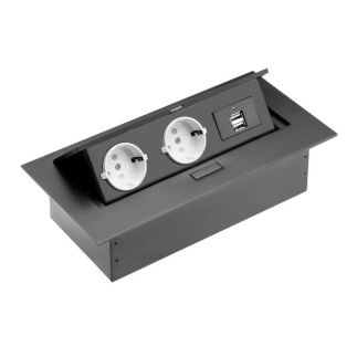 Розетка CD-2QB3 (2 х USB) встраиваемая в столешницу (без провода)