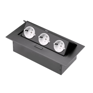 Розетка CD-3QB1 (black) встраиваемая в столешницу (без провода)