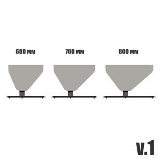 Панели боковые v.1 для опор 600 мм стола-трансформера А-1060 