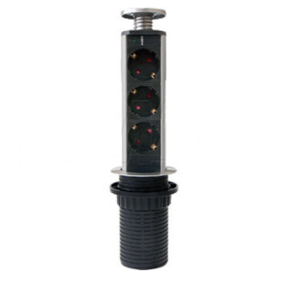Розетка CD-MD3R60-S (silver) встраиваемая в столешницу 