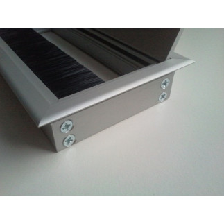 Лючок CD-Q80S (silver) встраиваемый в столешницу квадратный