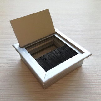 Лючок CD-MD80S (silver) встраиваемый в столешницу квадратный
