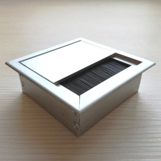Лючок CD-MD80S (silver) встраиваемый в столешницу квадратный