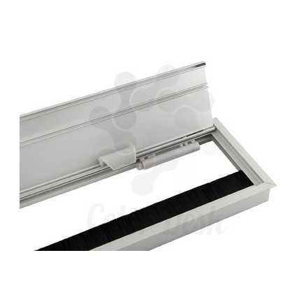 Лючок CD-MD-G-240S (silver) встраиваемый в столешницу квадратный 240х120х25 мм