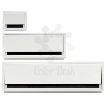 Лючок CD-MD-G-100S (silver) встраиваемый в столешницу квадратный 100х100х13 мм