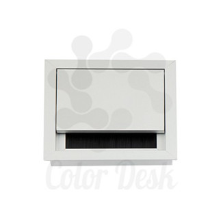 Лючок CD-MD-G-100S (silver) встраиваемый в столешницу квадратный 100х100х13 мм