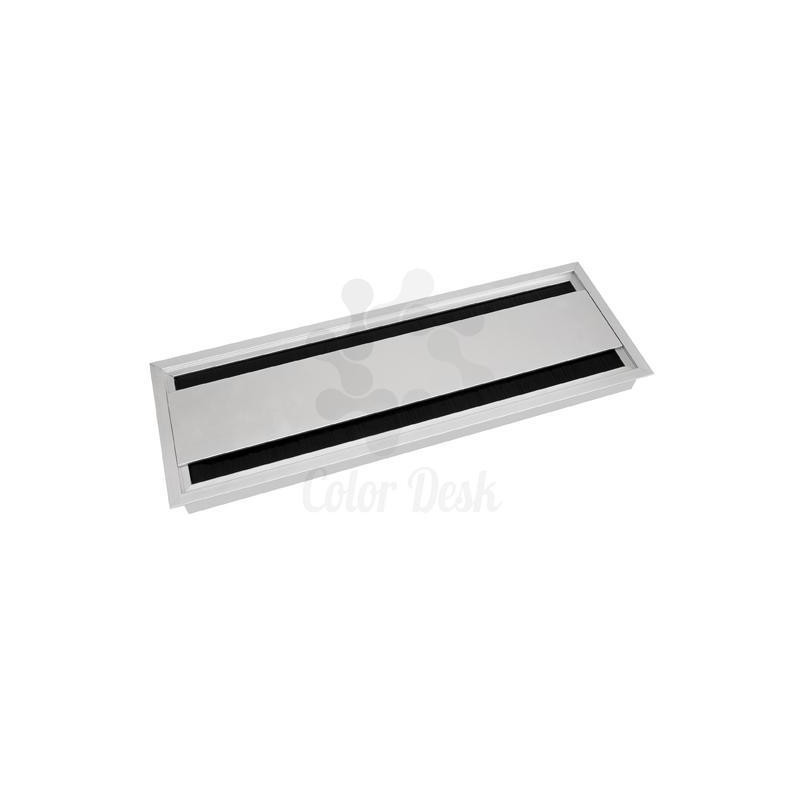 Лючок двухсторонний CD-MD-G-320S DUO (silver) встраиваемый в столешницу 320х110х25 мм Лючок двухсторонний CD-MD-G-320S DUO (silver) встраиваемый в столешницу 320х110х25 мм