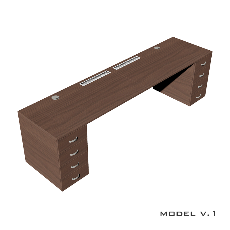 Стол для двоих детей Model v.1 с тумбами (4 ящика) Стол для двоих детей Model v.1 с тумбами (4 ящика)