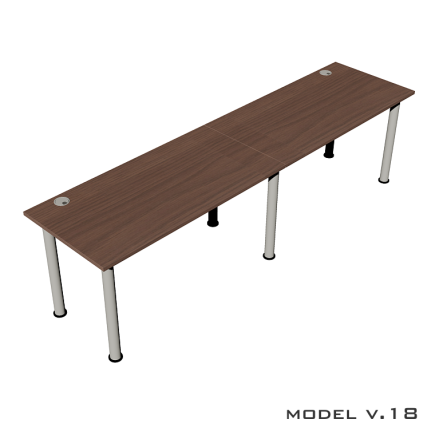 Стол для двоих детей Model v.18 на опорах круглого сечения