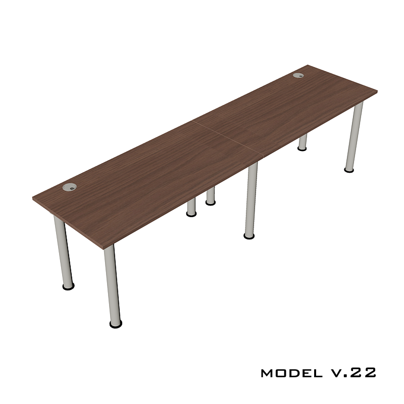 Стол для двоих детей Model v.22 на каркасных опорах круглого сечения Стол для двоих детей Model v.22 на каркасных опорах круглого сечения