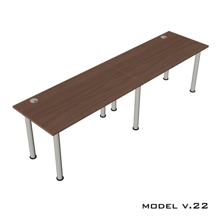 Стол для двоих детей Model v.22 на каркасных опорах круглого сечения