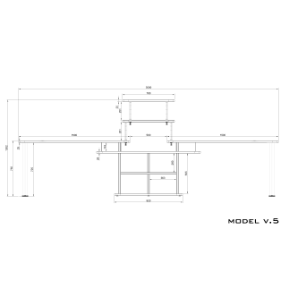 Стол для двоих C-Desk х2 v.5