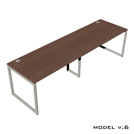 Стол для двоих детей Model v.6 на металлическом каркасе STEEL COLLECTION