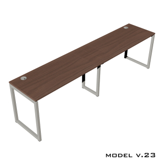 Стол для двоих детей Model v.23 на металлическом каркасе STEEL COLLECTION