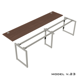 Стол для двоих детей Model v.23 на металлическом каркасе STEEL COLLECTION