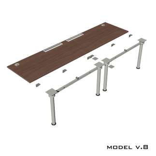 Стол для двоих детей Model v.8 на каркасных опорах круглого сечения