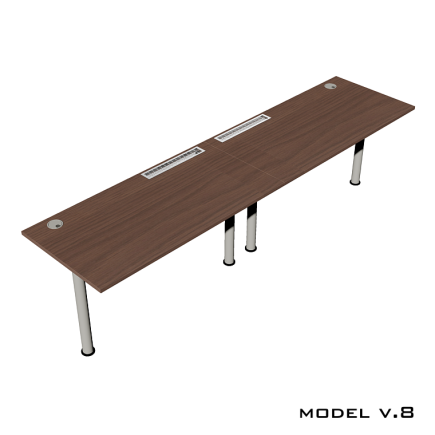 Стол для двоих детей Model v.8 на каркасных опорах круглого сечения