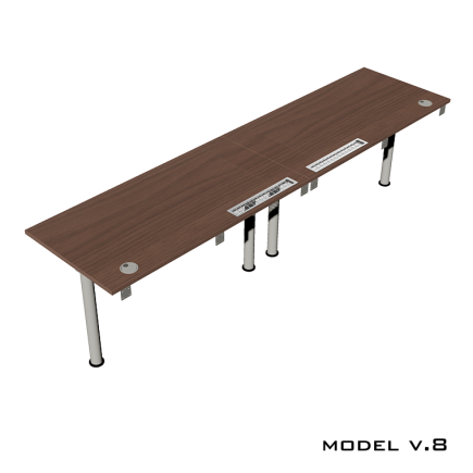 Стол для двоих детей Model v.8 на каркасных опорах круглого сечения