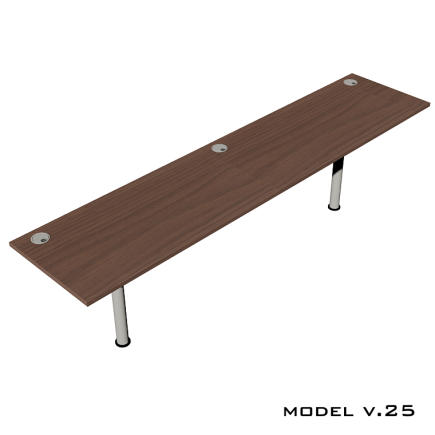 Стол для двоих детей Model v.25 на каркасных опорах круглого сечения Steel Pillars