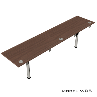 Стол для двоих детей Model v.25 на каркасных опорах круглого сечения Steel Pillars