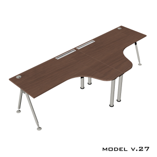 Стол для двоих детей Model v.27 на каркасных опорах
