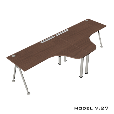 Стол для двоих детей Model v.27 на каркасных опорах
