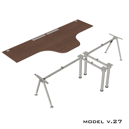 Стол для двоих детей Model v.27 на каркасных опорах