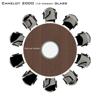 Camelot 2000 Glass стол для переговоров и конференций со стеклом на 10 человек