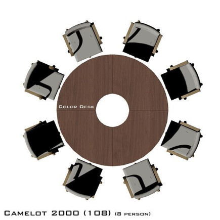Camelot 2000 (108) стол для переговоров и конференций без стекла на 8 человек