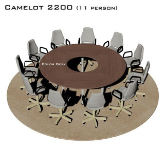 Camelot 2200 стол для переговоров и конференций без стекла на 11 человек