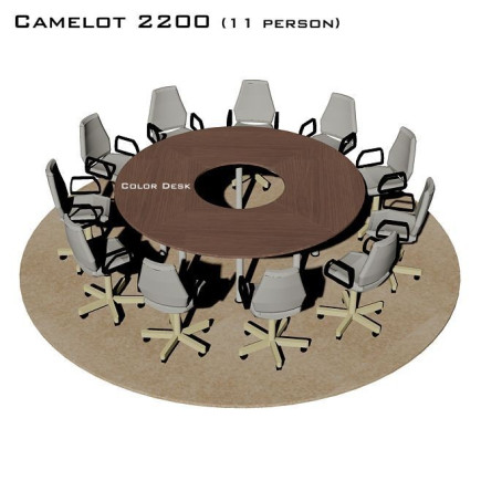 Camelot 2200 стол для переговоров и конференций без стекла на 11 человек