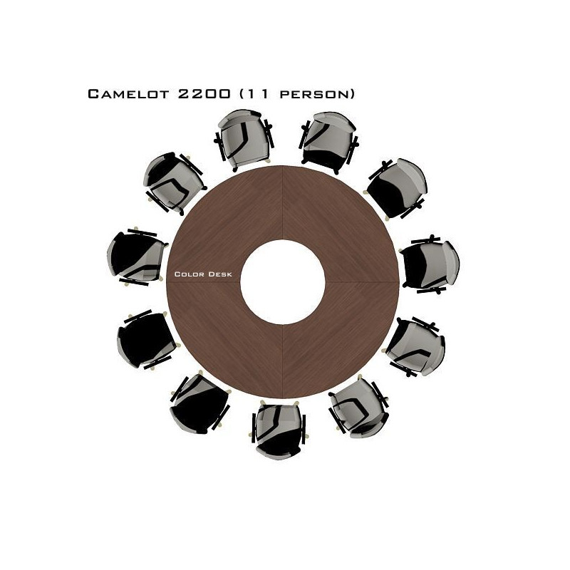Camelot 2200 стол для переговоров и конференций без стекла на 11 человек Camelot 2200 стол для переговоров и конференций без стекла на 11 человек
