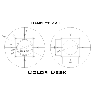 Camelot 2200 Glass стол для переговоров и конференций со стеклом на 11 человек