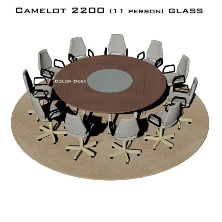 Camelot 2200 Glass стол для переговоров и конференций со стеклом на 11 человек