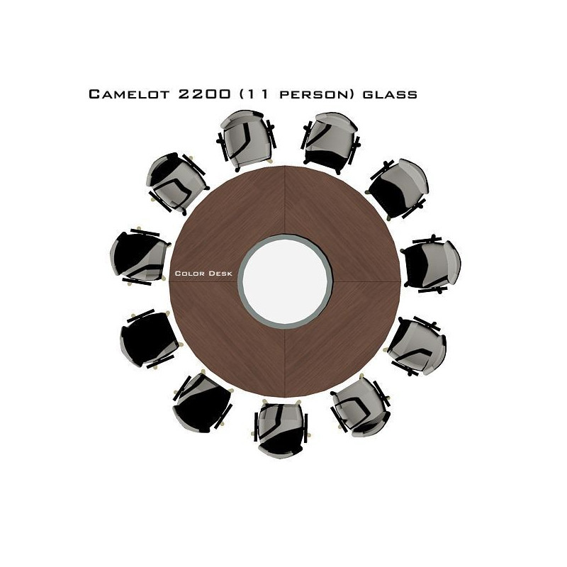 Camelot 2200 Glass стол для переговоров и конференций со стеклом на 11 человек Camelot 2200 Glass стол для переговоров и конференций со стеклом на 11 человек