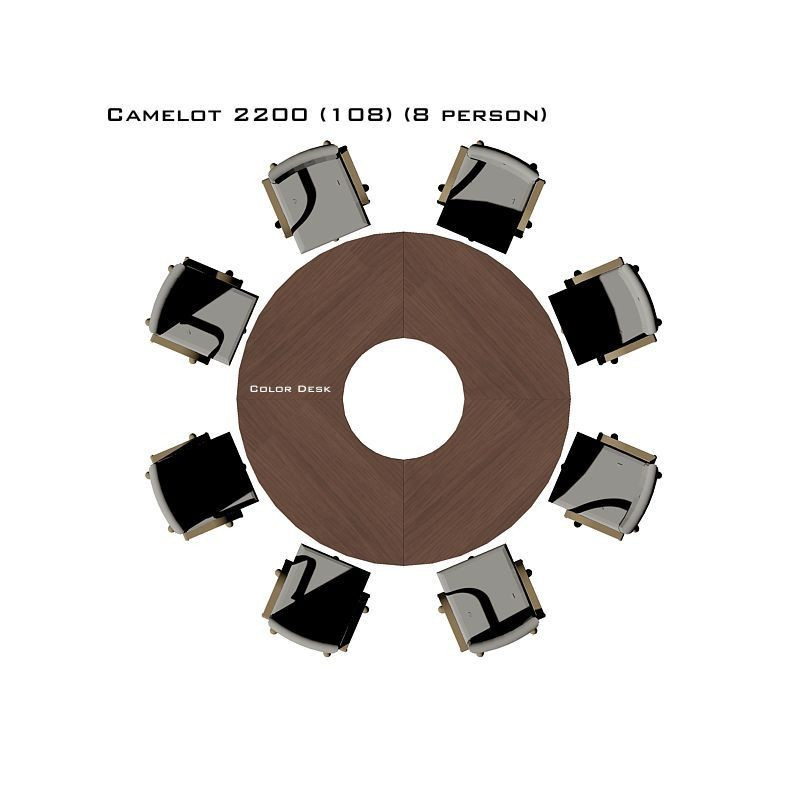Camelot 2200 (108) стол для переговоров и конференций без стекла на 8 человек Camelot 2200 (108) стол для переговоров и конференций без стекла на 8 человек