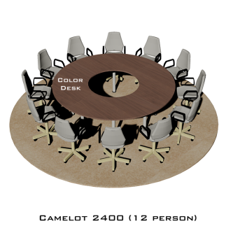 Camelot 2400 стол для переговоров и конференций без стекла на 12 человек