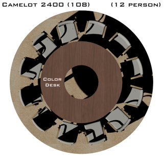 Camelot 2400 (108) стол для переговоров и конференций без стекла на 12 человек