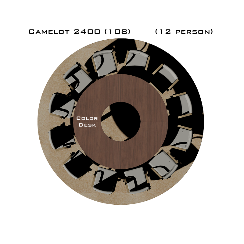 Camelot 2400 (108) стол для переговоров и конференций без стекла на 12 человек Camelot 2400 (108) стол для переговоров и конференций без стекла на 12 человек