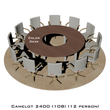 Camelot 2400 (108) стол для переговоров и конференций без стекла на 12 человек