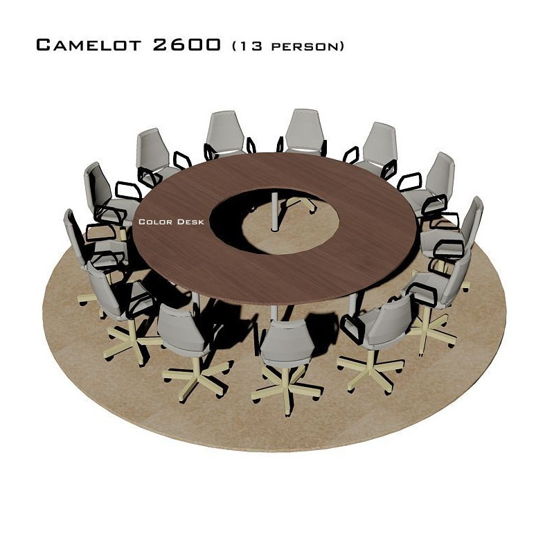 Camelot 2600 стол для переговоров и конференций без стекла на 13 человек Camelot 2600 стол для переговоров и конференций без стекла на 13 человек