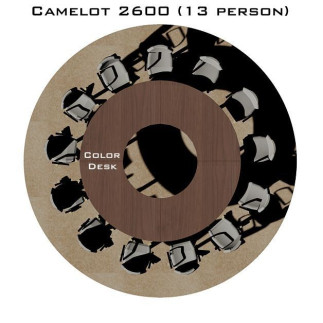 Camelot 2600 стол для переговоров и конференций без стекла на 13 человек