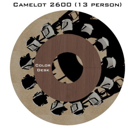 Camelot 2600 стол для переговоров и конференций без стекла на 13 человек