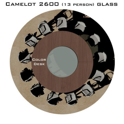 Camelot 2600 Glass стол для переговоров и конференций со стеклом на 13 человек