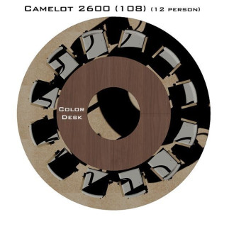 Camelot 2600 (108) стол для переговоров и конференций без стекла на 12 человек