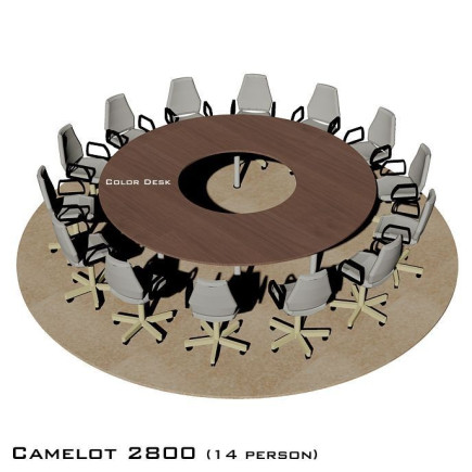 Camelot 2800 стол для переговоров и конференций без стекла на 14 человек