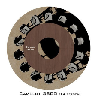 Camelot 2800 стол для переговоров и конференций без стекла на 14 человек