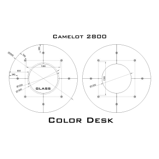 Camelot 2800 Glass стол для переговоров и конференций со стеклом на 14 человек