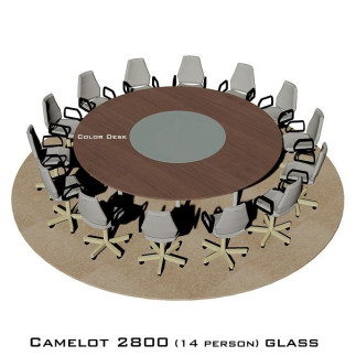 Camelot 2800 Glass стол для переговоров и конференций со стеклом на 14 человек