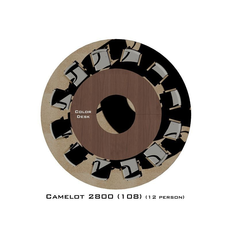 Camelot 2800 (108) стол для переговоров и конференций без стекла на 12 человек Camelot 2800 (108) стол для переговоров и конференций без стекла на 12 человек